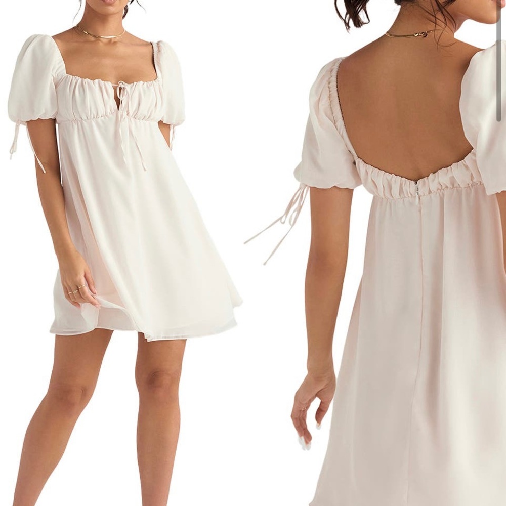 HOUSE OF CB Princess Puff Sleeve A-Line Dress Size XSmall